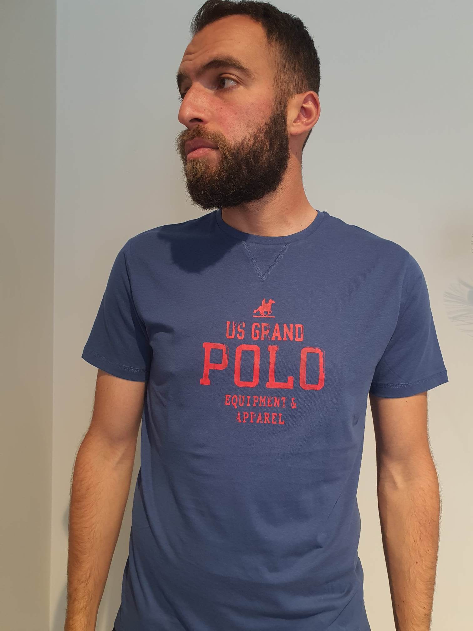 Ανδρικό T-shirt US GRAND POLO ΙΝΤΙΓΚΟ 