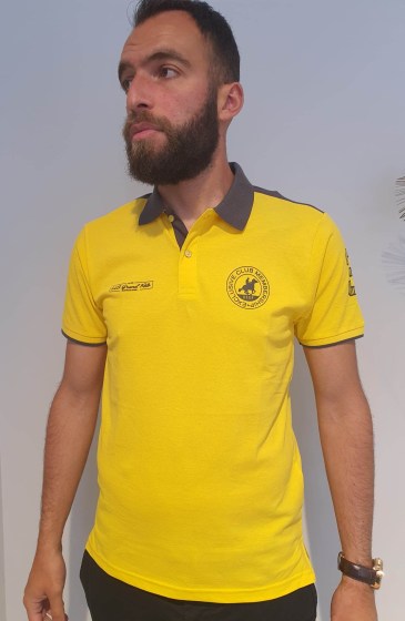 Ανδρική μπλούζα πόλο US GRAND POLO Κίτρινο